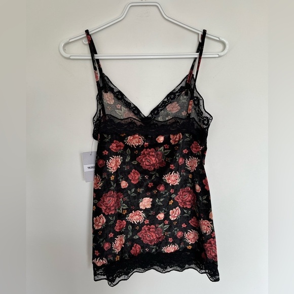 NWT Tezenis Floral velvet and Lace Trim Camisole size - Picture 4 of 5